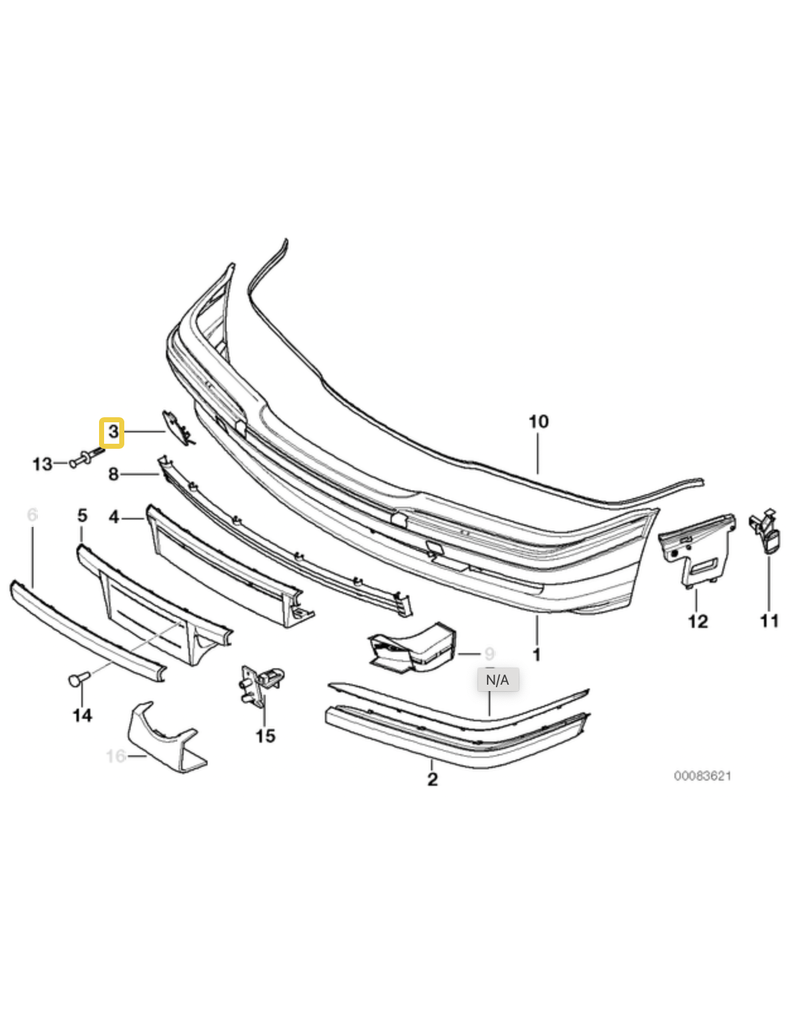BMW Flap eye towing for BMW E-38