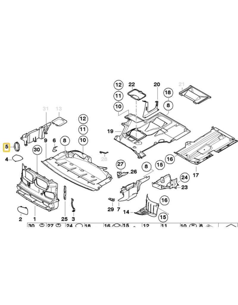 BMW Tampa cofre motor para  BMW E-39