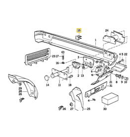BMW Grampo parachoque para  BMW E-34