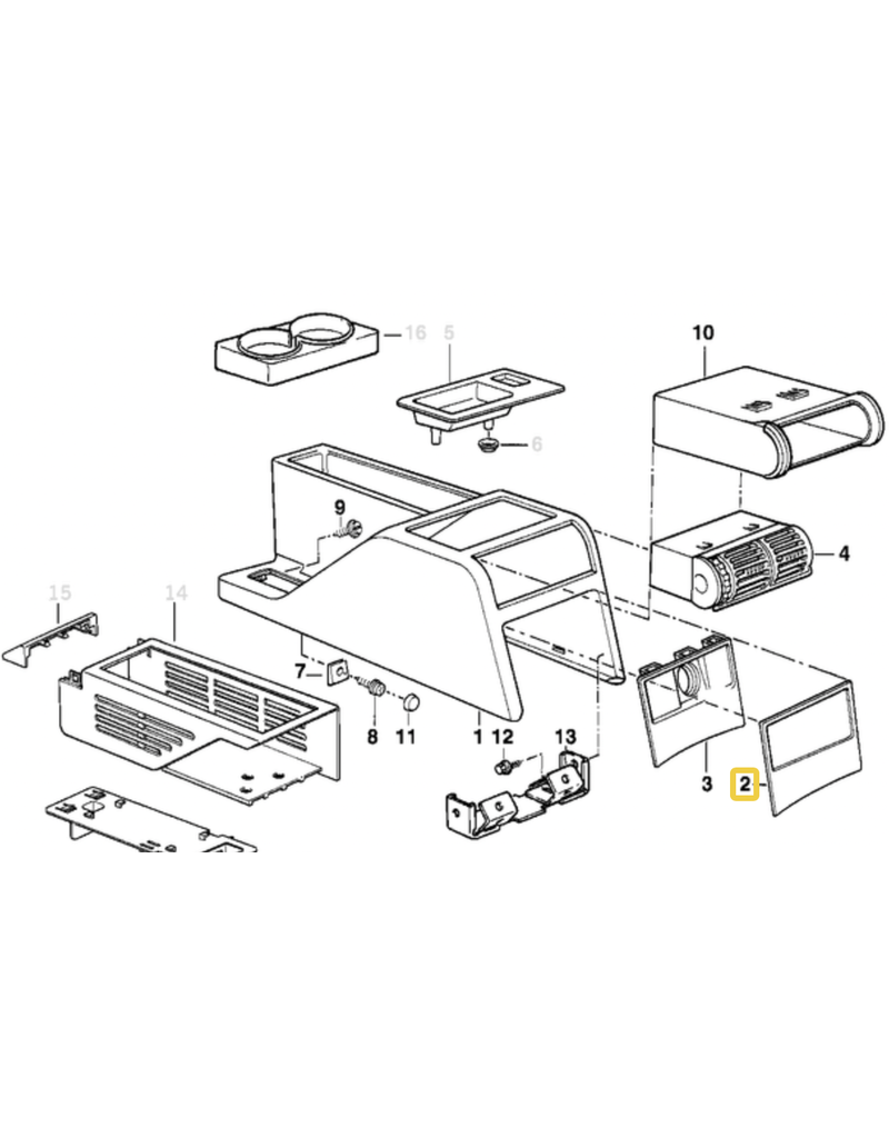 BMW Acabamento console central para  BMW E-34