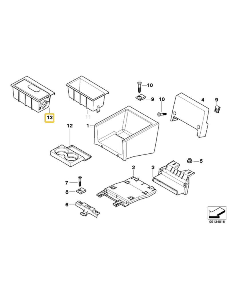 BMW Cinzeiro traseiro para  BMW E-36