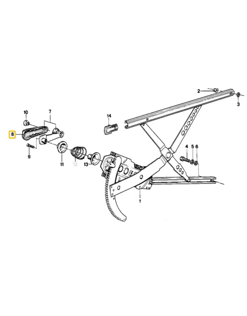 BMW Acabamento alavanca da janela para BMW E-21 E-24