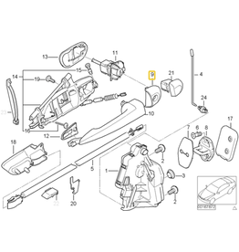 BMW Cover lock cylinder front left for BMW E-46