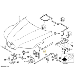 Amortecedor de capo para  BMW Z3 (sold in pair)