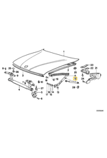 Meistersatz Pair hood struts for BMW E-32