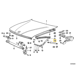 Meistersatz Par amortecedor de capo para  BMW E-32