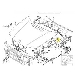 Meistersatz Hood strut for BMW E-46 (par)