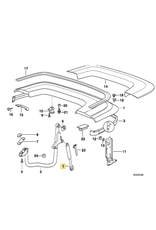 Gas spring (pair)  for convertible BMW E-36