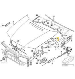 Par amortecedor de capo para BMW M3 E-46