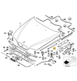 BMW Pair Hood strut for BMW E-39