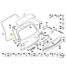 Trunk strut for BMW X3