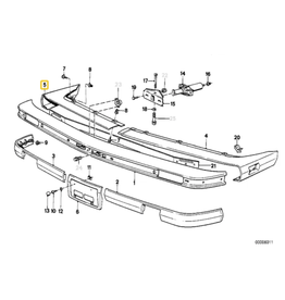 BMW Right bumper trim front right for BMW E-30