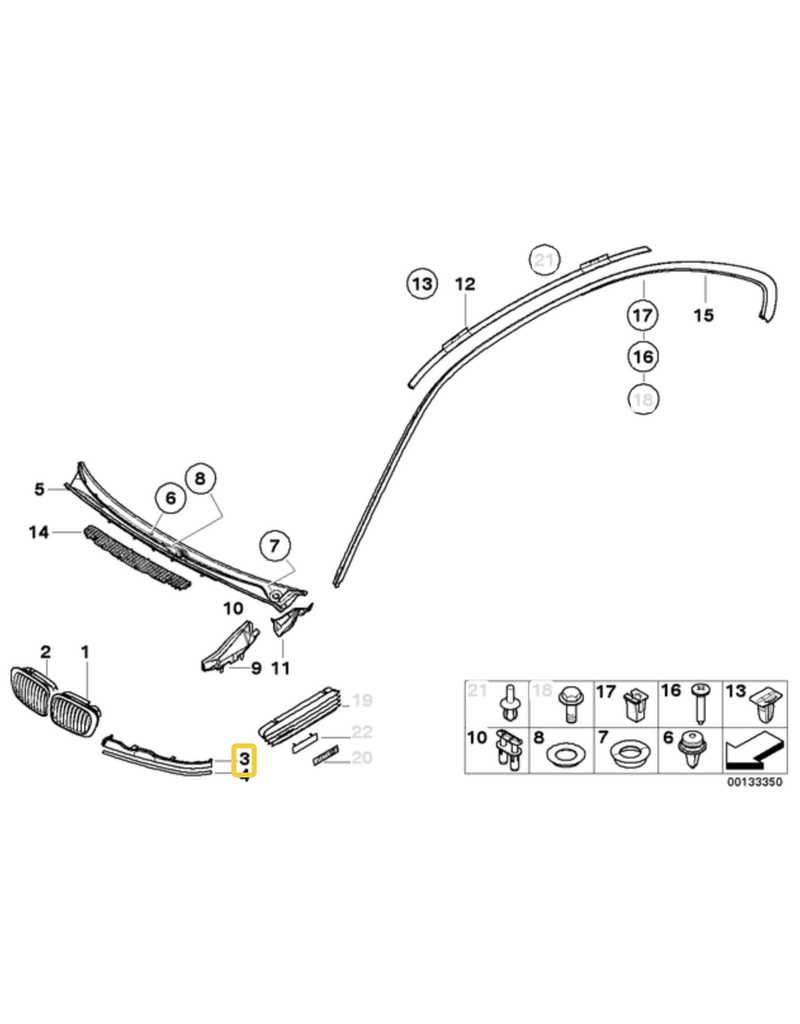 BMW Front bumper cover left for BMW E-46