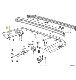 BMW Acabamento parachoque traseiro direito para  BMW E-30