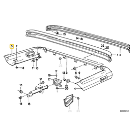 BMW Rear bumper trim right for BMW E-30