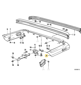 BMW Acabamento parachoque traseiro esquerdo para  BMW E-30