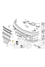 BMW Base placa parachoque dianteiro para  BMW E-39