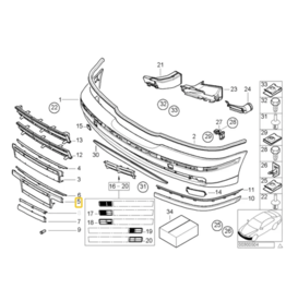 BMW Base placa dianteira para BMW E-39