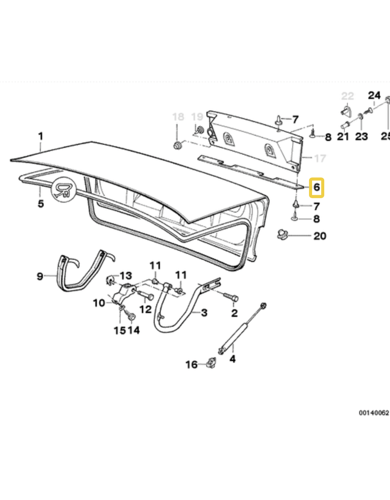 BMW Acabamento porta malas para  BMW E-34