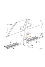 BMW Cover rear door left for BMW E-30