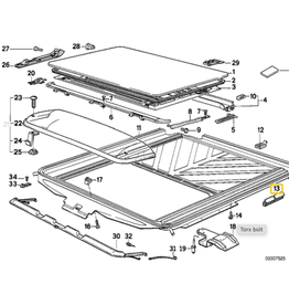 BMW Junta teto solar para  BMW E-31 E-32 E-34 E-38