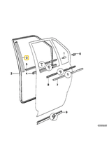 BMW Left rear window guide for BMW E-32