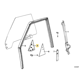 BMW Front right window inner cover for BMW E-28