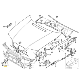 BMW Limitador de capo para  BMW E-46
