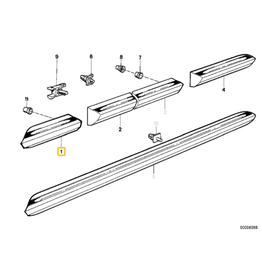 BMW Fender molding right for BMW E-30