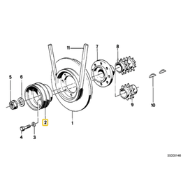 BMW Pulley 124mm for BMW E-12 E-23 E-24 E-28