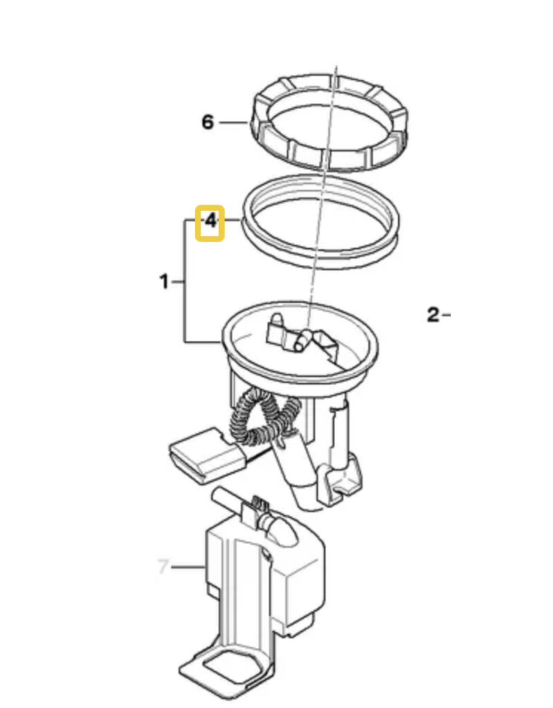 Anel bomba de combustível para  BMW E-39 E-46 E-53 E-52