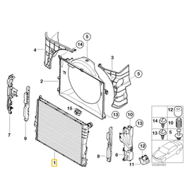 BMW Radiador para  BMW E-46 M3