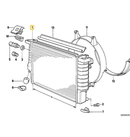 BMW Radiator for BMW E-31 E-32 E-34