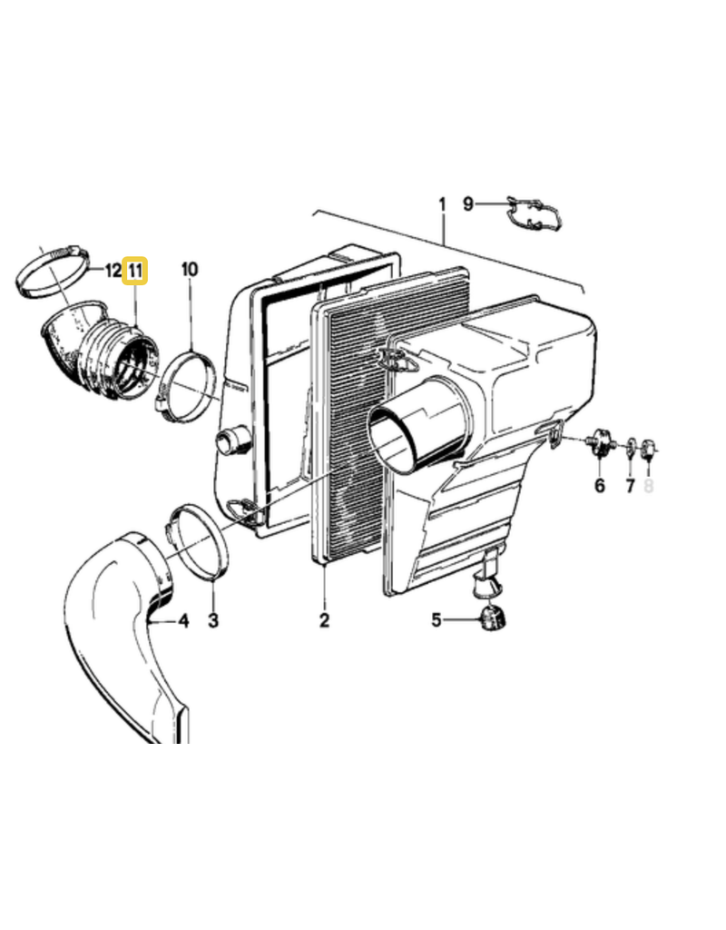 BMW Coifa caixa de ar para  BMW E-12 E-21 E-28