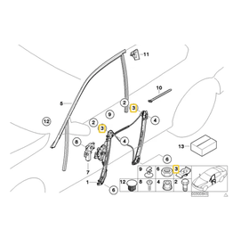 BMW Window regulator clip for BMW E-46