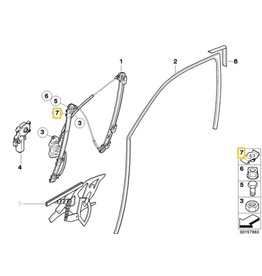 BMW Clip para maquina vidro para  BMW X5 E-53