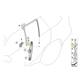 BMW Clip sistema levantar janela traseira para  BMW E-53