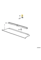 BMW Rear window blind bracket, black, for BMW E-24