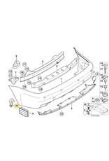 BMW Bracket parachoque traseiro para  BMW E-46 M3
