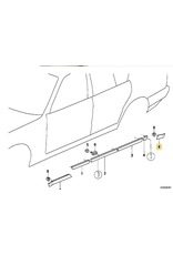 BMW Rear molding right for BMW E-34