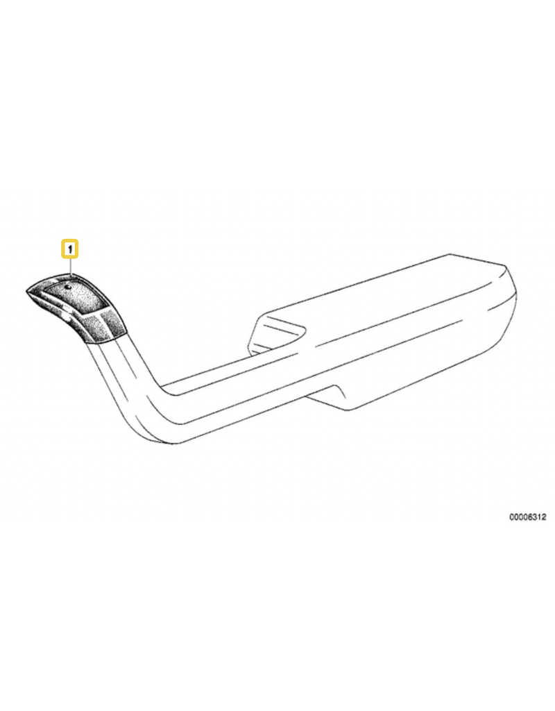 BMW Arm rest upper left part for (HELLGRAU ) BMW E-23