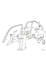 BMW Interior pilar cover trim right natur  for BMW E-34