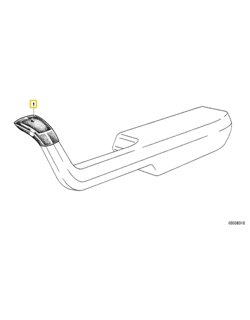 BMW Arm rest upper part left PERGAMENT for BMW E-23