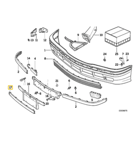 BMW Front bumper trim cover for BMW E-36 coupe