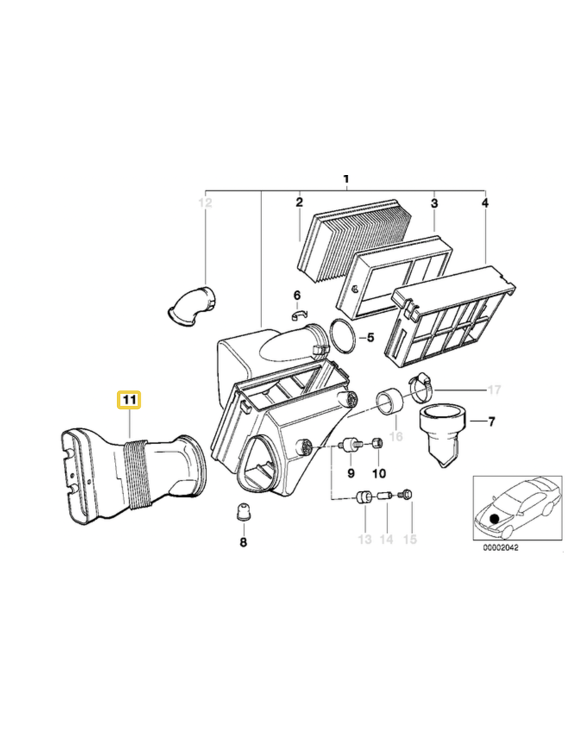 BMW Tubo intake para  BMW E-36