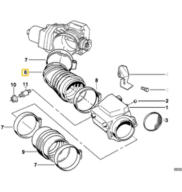 BMW Air flow rubber boot for BMW 750 E-32