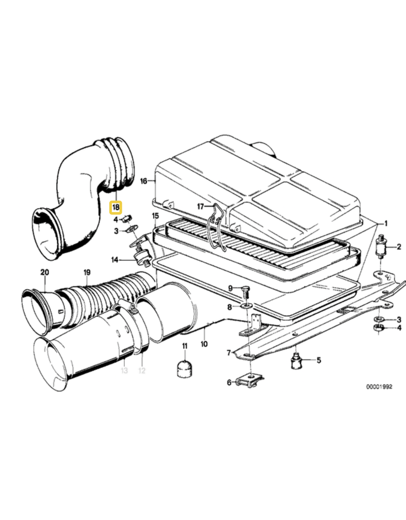 BMW Tubo intake para  BMW 533 E-28