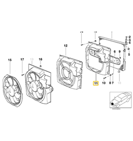 BMW Fan shroud (shroud only, no fan) for BMW E-36 Z3
