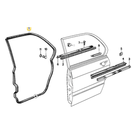 BMW Rear door left weather strip for BMW E-28