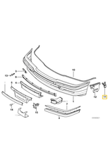 BMW Front bumper support left for BMW E-38